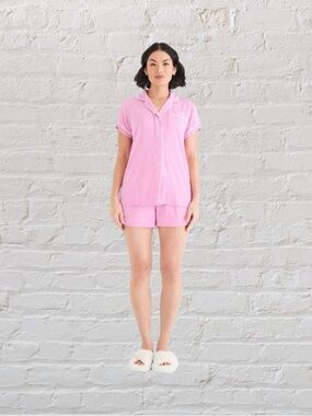 MAGNETIC ME women's modal magnetic classic short sleeve pajama set SIZE L